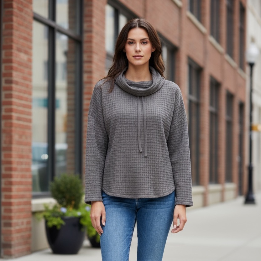 Funnel Neck Pullover